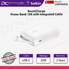 Belkin BPB021fqWH BoostCharge Power Bank 10K with Integrated Cable - 745883893393