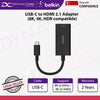 Belkin AVC013btBK USB-C to HDMI 2.1 Adapter (8K, 4K, HDR compatible) - 745883843077
