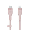 Belkin CAA009bt1MPK BoostCharge Flex USB-C Cable with Lightning Connector - (Pink) - 745883832019