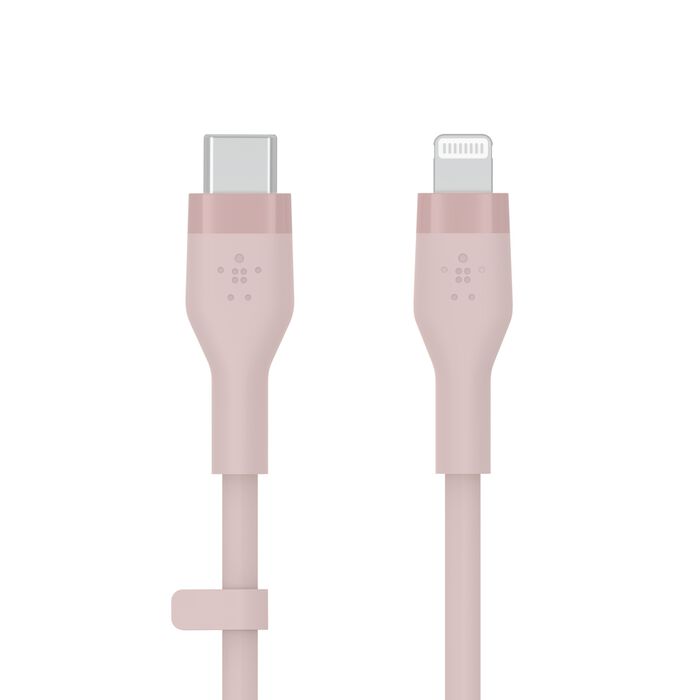 Belkin CAA009bt1MPK BoostCharge Flex USB-C Cable with Lightning Connector - (Pink) - 745883832019