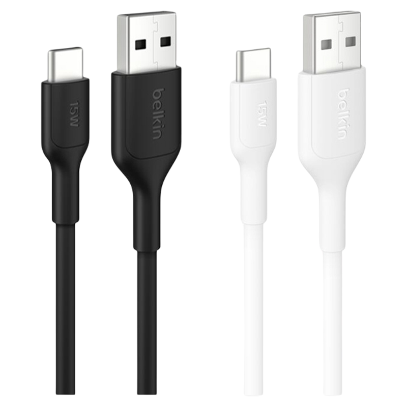 Belkin BoostCharge USB-A to USB-C Cable - 2M / 3M (Black / White)