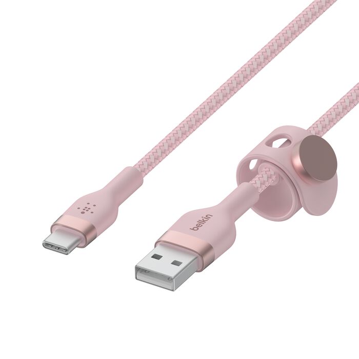 Belkin BoostCharge Pro Flex USB-A to USB-C Cable 15W - 1M (Black / White)