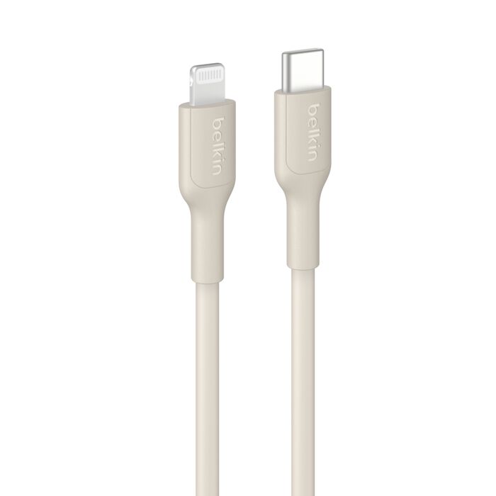 Belkin BoostCharge USB-C Cable with Lightning Connector 1m (Black / Sand / White)