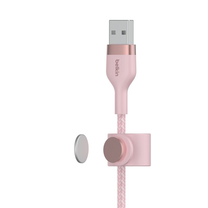 Belkin BoostCharge Pro Flex USB-A Cable with Lightning Connector - (Black / Blue / Pink / White)