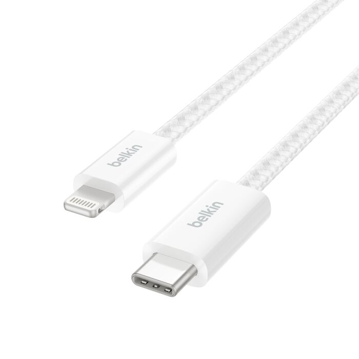 Belkin BoostCharge USB-C Cable with Lightning Connector (Black / White)