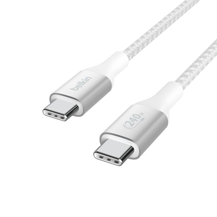 Belkin BoostCharge USB-C to USB-C Cable 240W - 1M/2M (White)