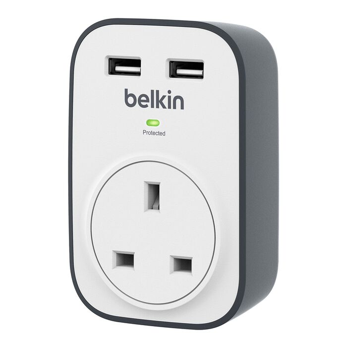 BELKIN SURGE CUBE 1 OUTLET SURGE PROTECTOR 2.4A - 745883674473