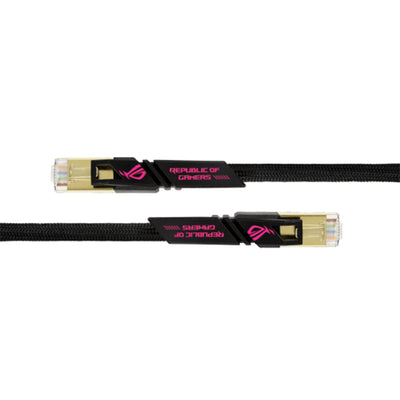 ASUS ROG 3M CAT7 Cable, Up to 600 MHz &10GB Transfer Rates CAT 7 RJ45 Universal Applicated, Nylon Braided - ROGCAT7CABLE