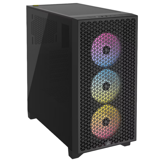 Corsair 3000D Airflow RGB Mid-Tower PC Case 3x AR120 RGB Fans Black - CS-CC-9011255-WW