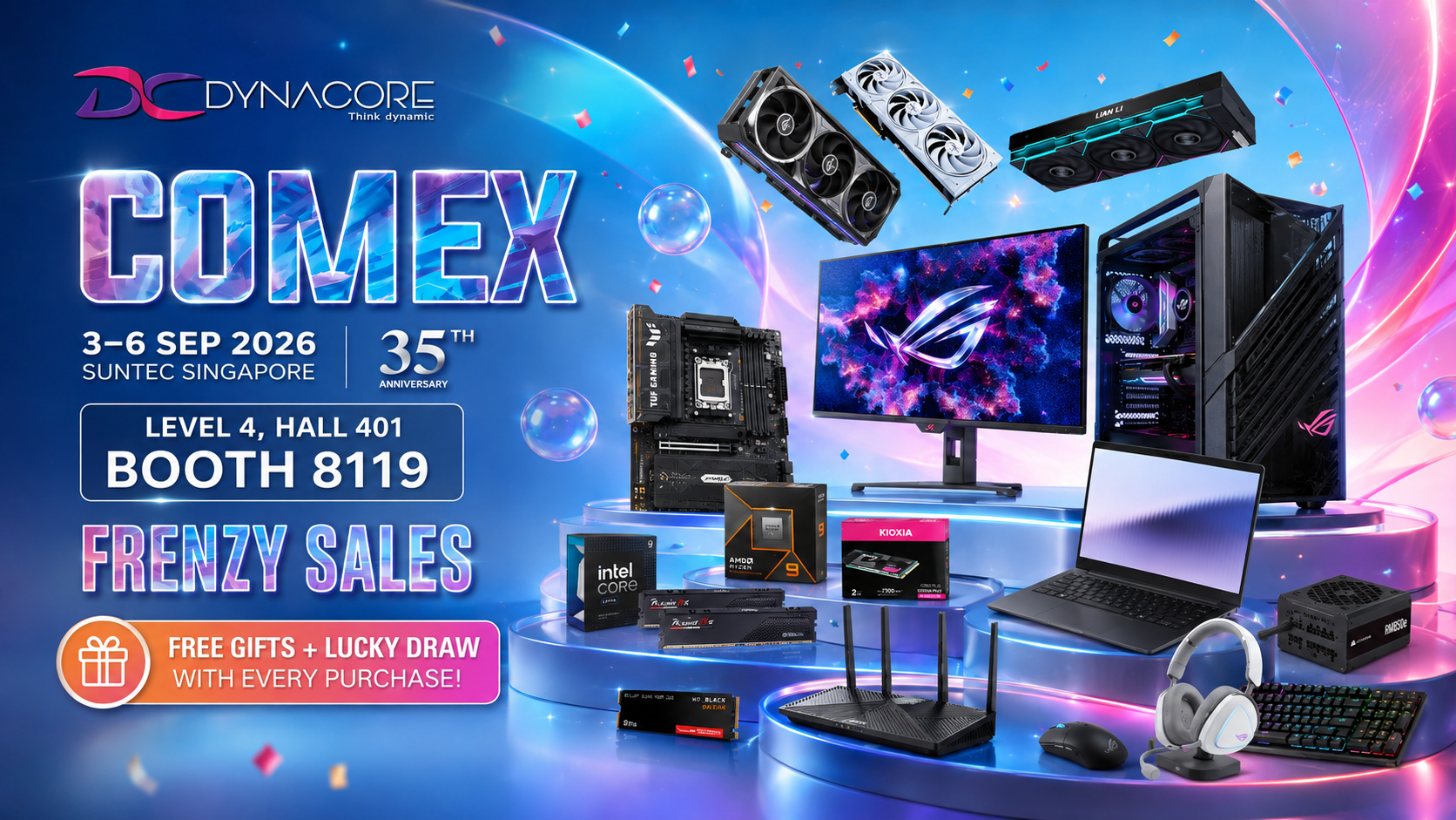 Dynacore at COMEX 2026 - Level 4 Hall 401, Booth 8119, Suntec Singapore, 3-6 September 2026