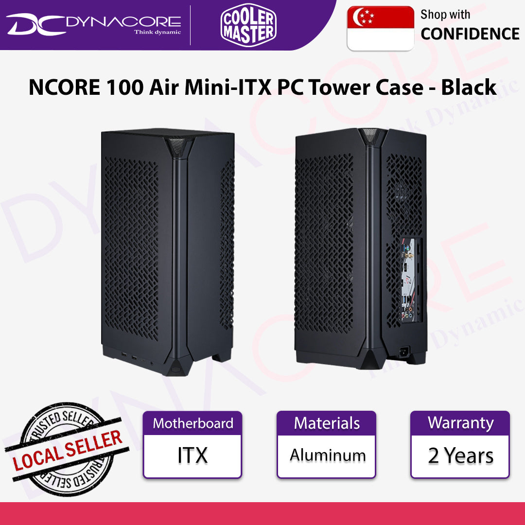 Cooler Master NCORE 100 Air Mini-ITX PC Tower Case Black - NR100-KNNN-S00