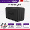 TERRAMASTER D2-320 2-Bay DAS Enclosure - 2Bay USB3.2 Gen2 10Gbps RAID 0/1/JBOD/SINGLE
