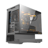 DarkFlash FLOATRON F1 Micro-ATX PC Case Floating Base High-Airflow Black - F1 BLACK (6FANS)