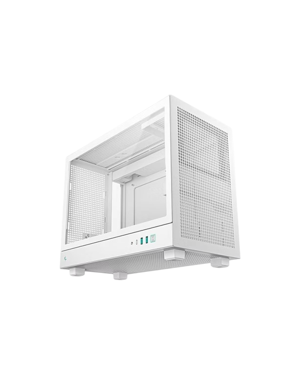 DeepCool CH160 Plus M-ATX Mini Tower Case White - DCCH160PLUSWHT