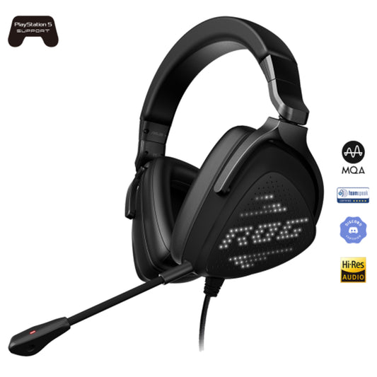 ASUS ROG Delta S Animate Lightweight USB-C® gaming headset with customizable AniMe Matrix™ display, AI Noise-Canceling Mic -4711081135234