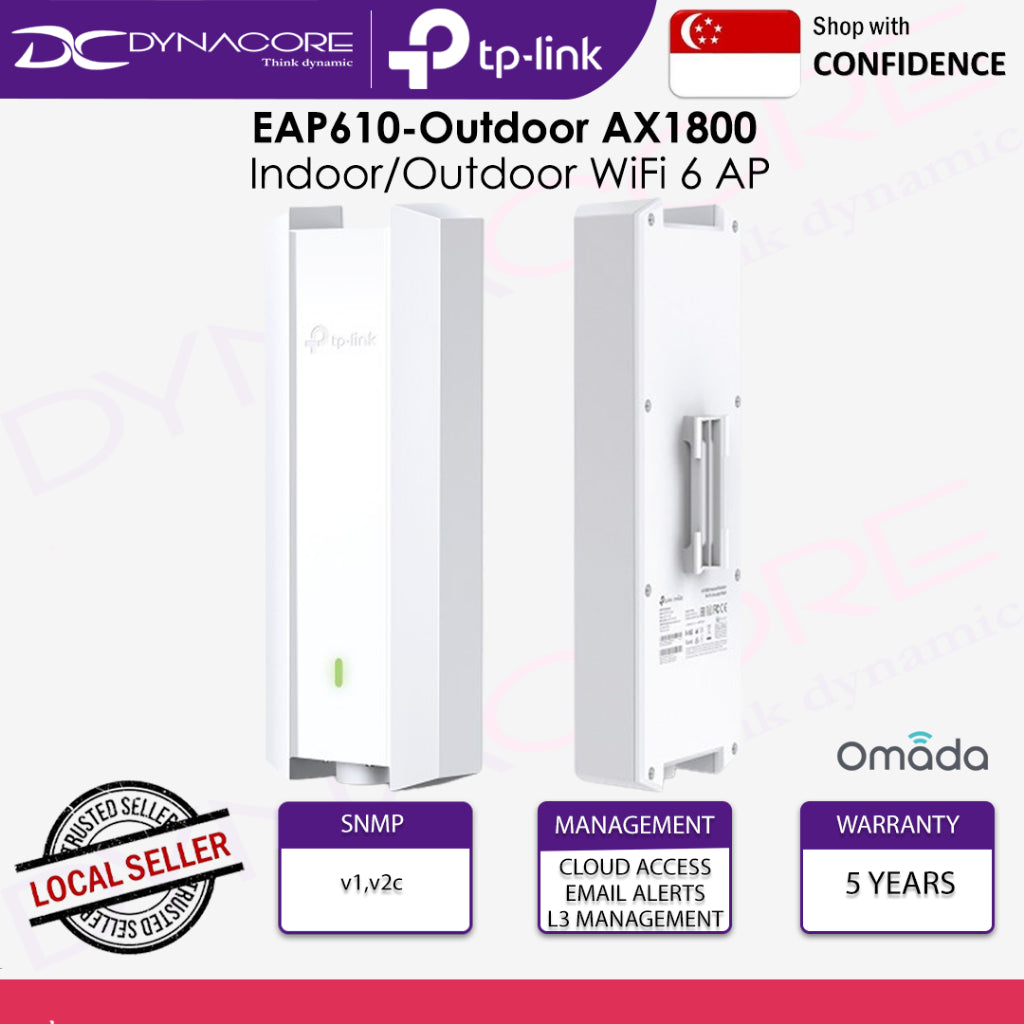 TP-Link EAP610-Outdoor AX1800 Indoor/Outdoor WiFi 6 Access Point - 6935364010232