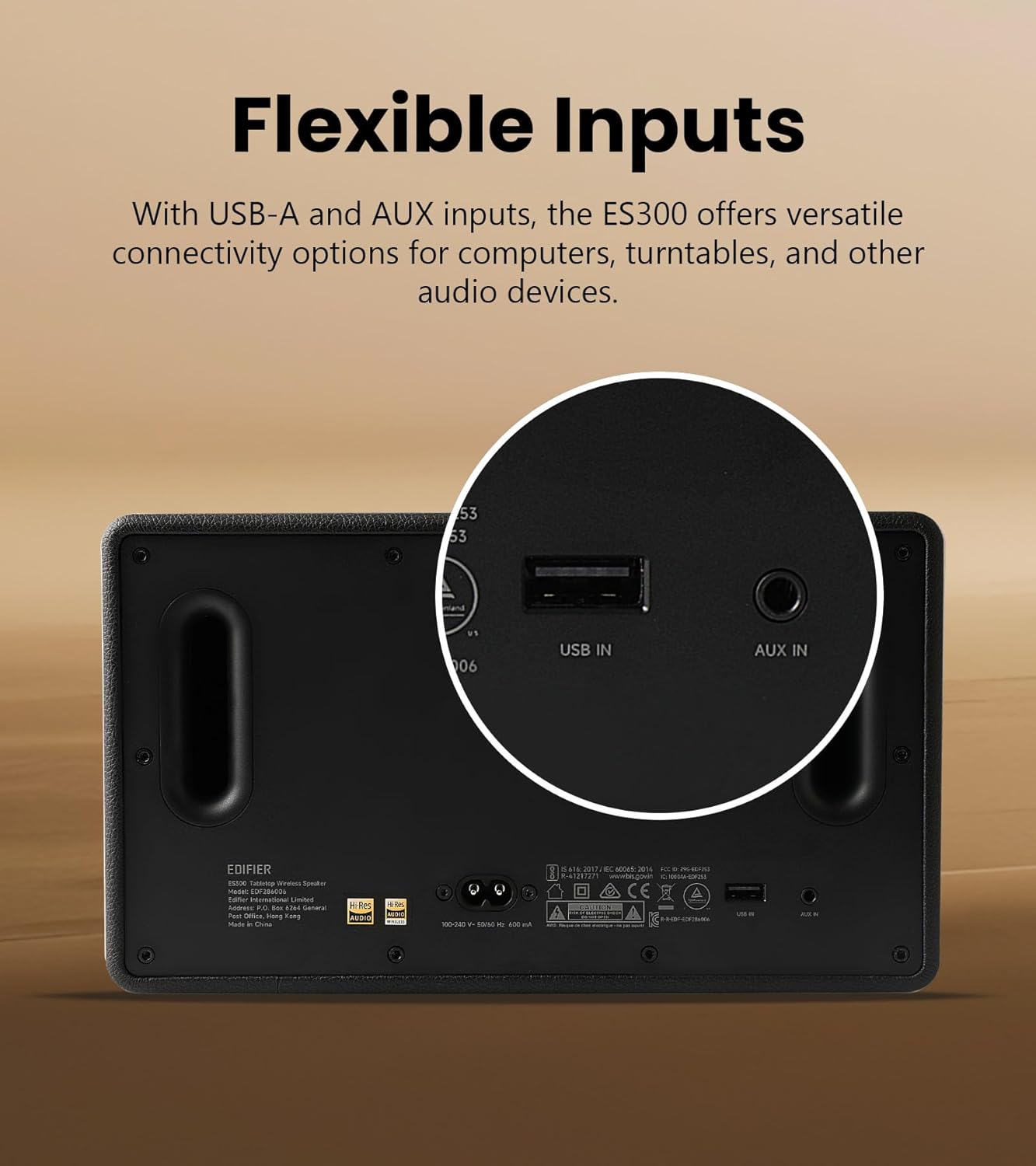 EDIFIER ES300 BLUETOOTH SPEAKER 60W BLACK - 6923520216581