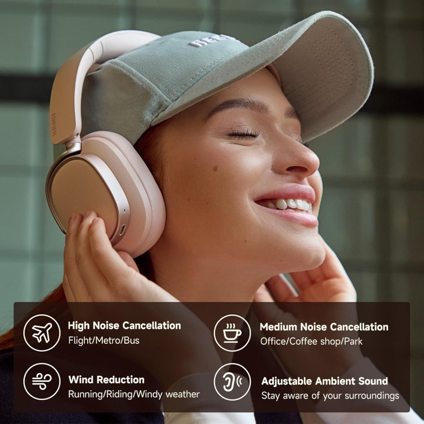 EDIFIER ES850NB HI RES ANC WIRELESS HEADPHONE IVORY - 6923520248995