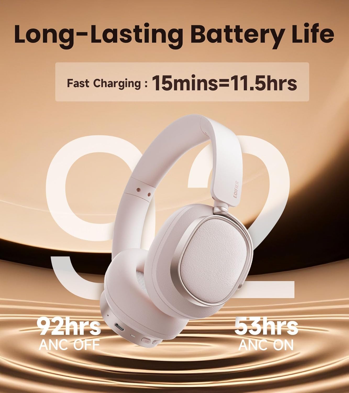 EDIFIER ES850NB HI RES ANC WIRELESS HEADPHONE IVORY - 6923520248995