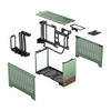 Fractal Design Terra Mini-ITX Small Form Factor USB Type-C PC Case Jade - FDTERRAJADE