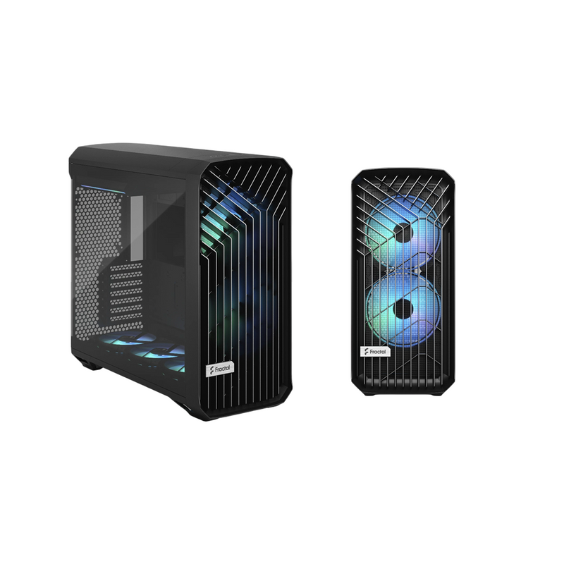 Fractal Design Torrent RGB Light Tint ATX Tempered Glass PC Case Black - FDTORBLKRGBTG