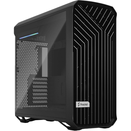 Fractal Design Torrent Light Tint ATX Tempered Glass PC Case Black - FDTORBLKTG