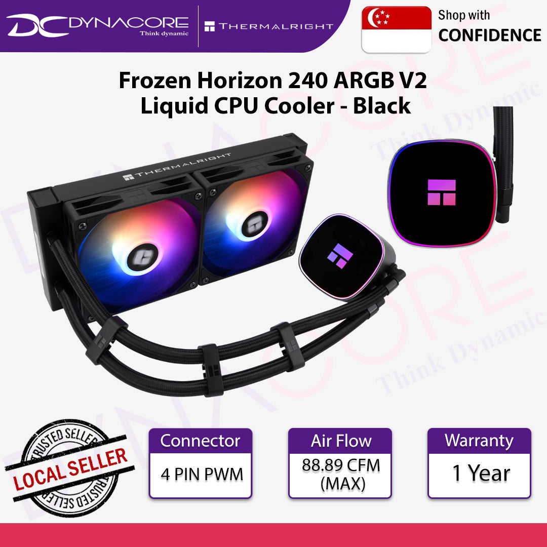 Thermalright Frozen Horizon 240 ARGB V2 Liquid CPU Cooler Black - 814256019125