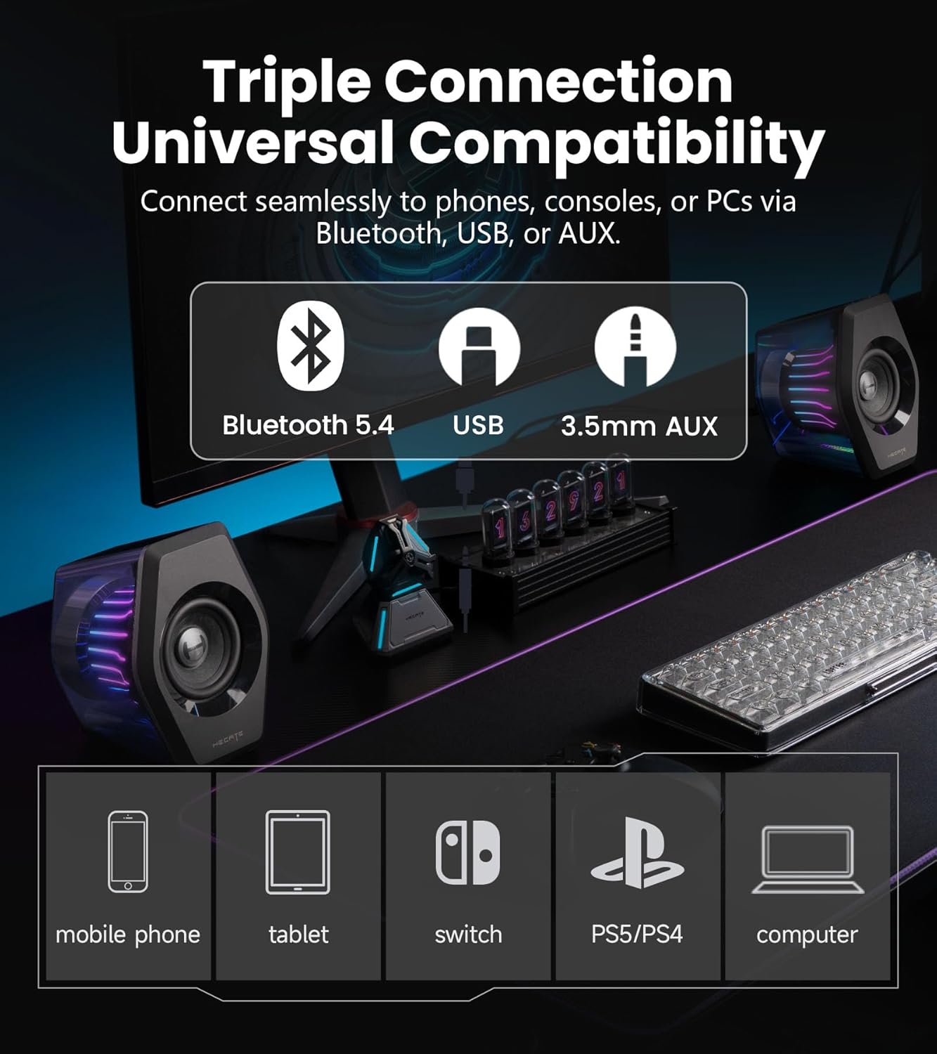 EDIFIER G2000 PRO RGB GAMING SPEAKER BLACK 32W - 6923520216512