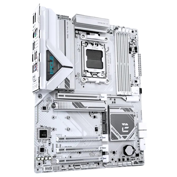 Gigabyte B850 EAGLE WIFI7 ICE AMD ATX AM5 Motherboard White - 4719331871239