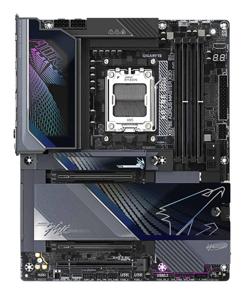Gigabyte X870E AORUS MASTER X3D Wi-Fi 7 DDR5 PCIe 5.0 AM5 ATX Gaming Motherboard - 4719331878894