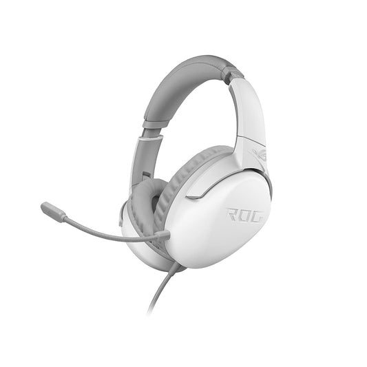 ASUS ROG Strix Go Core Moonlight White Gaming Headset - Hi-Res Audio, 3.5mm Jack, Volume and Mic Control - 195553146593