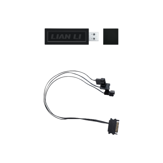 Lian Li RF-T-B UNI Fan SL Wireless & Strimer Wireless Controller with PWM SATA Cable - Black - 4718466017413