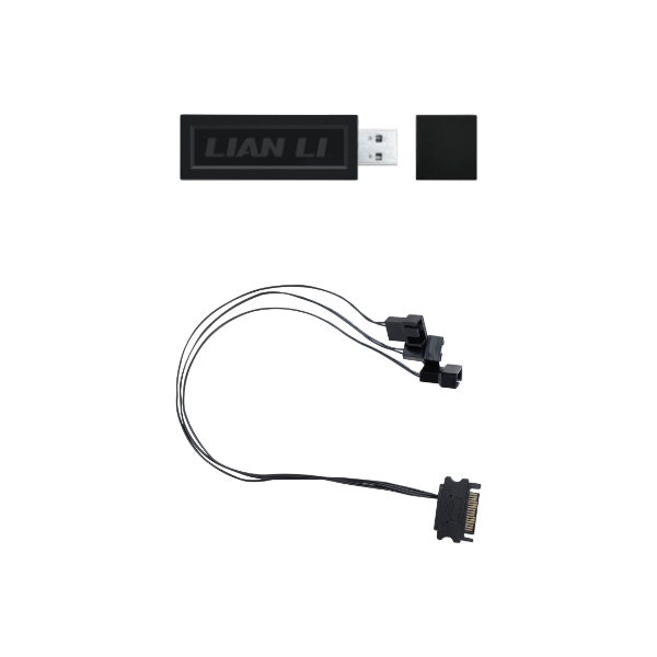 Lian Li RF-T-B UNI Fan SL Wireless & Strimer Wireless Controller with PWM SATA Cable - Black - 4718466017413