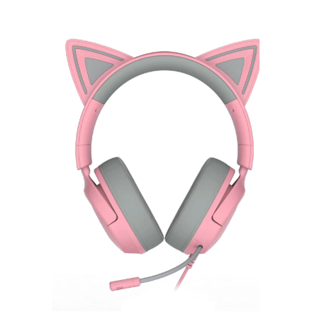 RAZER KRAKEN KITTY V3 X WIRED HEADSET W/ KITTY EARS - QUARTZ - RZ04-05350100 -R3M1- 8887910061091