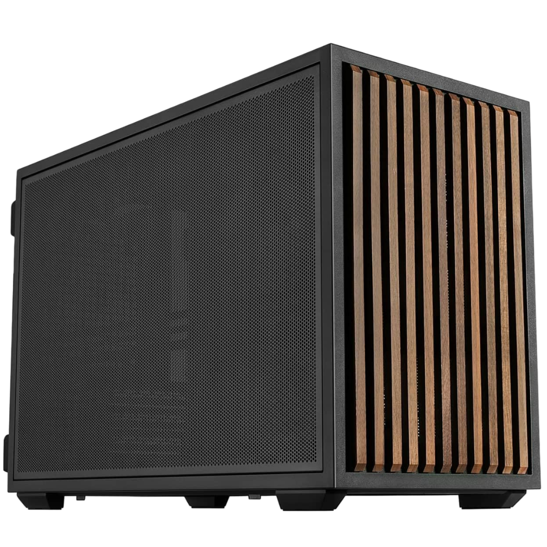 Lian Li B4X-WD Mesh M-ATX Wood Airflow Mini Tower Case Black - LIANLIB4WOODBLK
