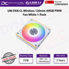 Lian Li UNI FAN CL Wireless 120mm ARGB PWM Fan White 1 Pack - 4718466018526