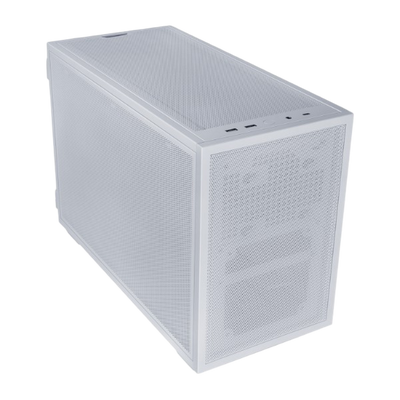Lian Li B4X B4W Mesh M-ATX Airflow Mini Tower Case White - LIANLIB4WHT