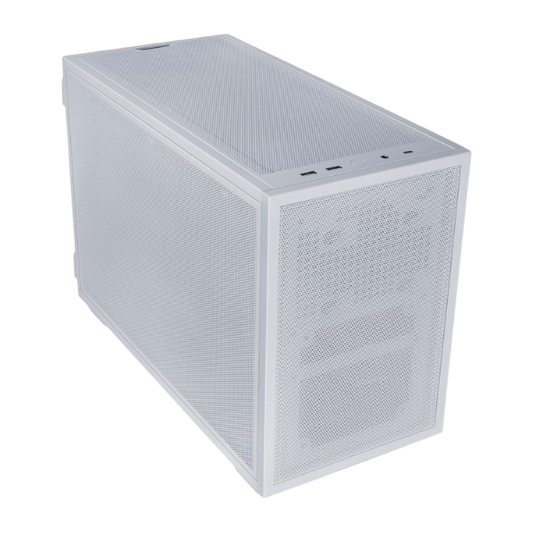 Lian Li B4X B4W Mesh M-ATX Airflow Mini Tower Case White - LIANLIB4WHT