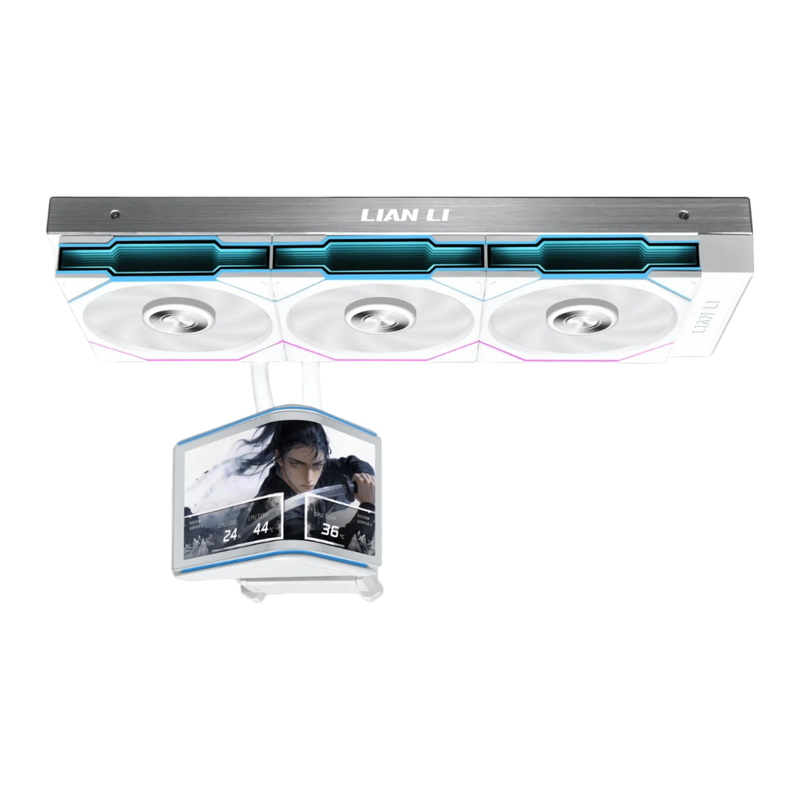 Lian Li HydroShift II OLED Curved 360TL ARGB CPU Liquid Cooler White - 4718466023131