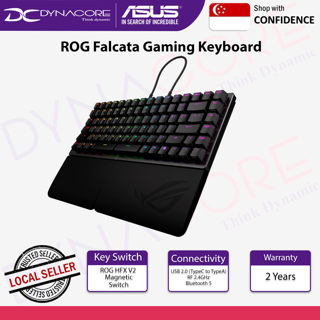 ROG Falcata 75% split gaming keyboard with hot-swappable ROG HFX V2 Magnetic Switches - 199291056077