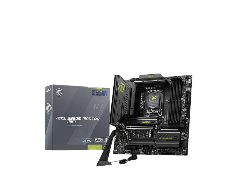 MSI MAG B860M MORTAR WIFI m-ATX MOTHERBOARD - D5-MSIMAGB860MMORTARWIFI