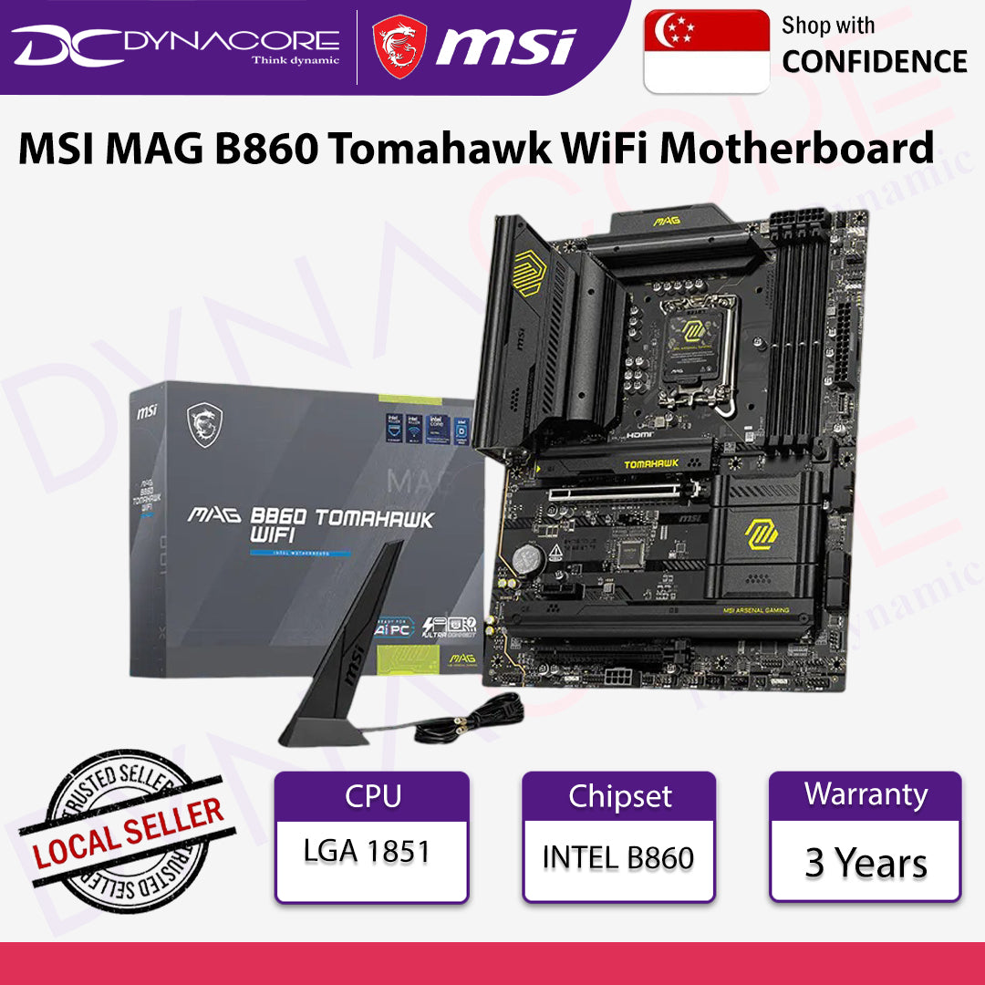 MSI MAG B860 TOMAHAWK WIFI ATX MOTHERBOARD - D5-MSIMAGB860TOMAHAWKWIFI