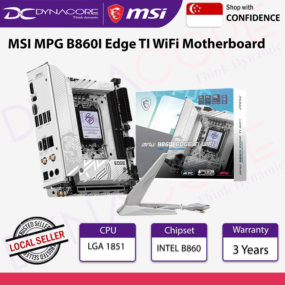 MSI B860I EDGE TI WIFI m-ITX MOTHERBOARD - D5-MSIMPGB860IEDGETIWIFI