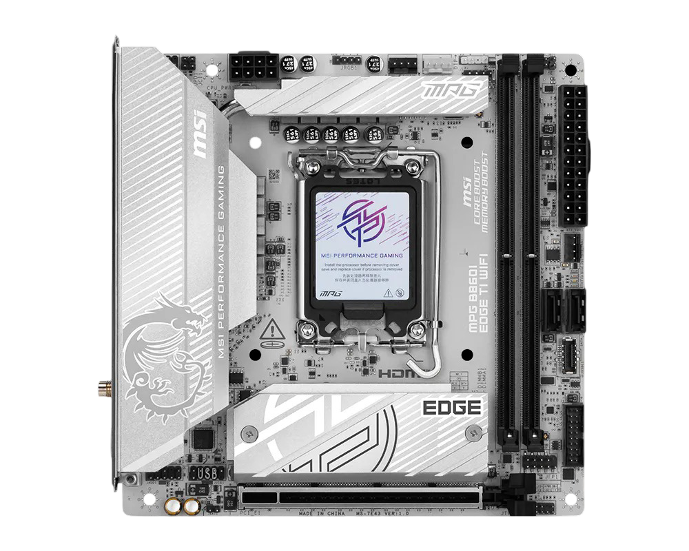 MSI B860I EDGE TI WIFI m-ITX MOTHERBOARD - D5-MSIMPGB860IEDGETIWIFI