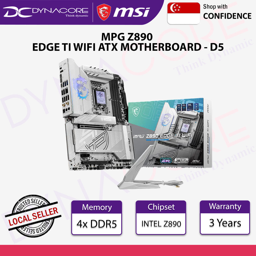 MSI MPG Z890 EDGE TI WIFI ATX MOTHERBOARD - D5 - MSIMPGZ890EDGETIWIFI