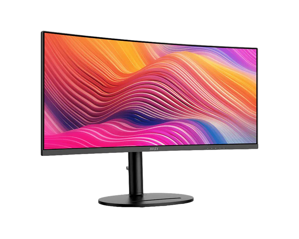 MSI Modern MD342CQP 34'' UWQHD Curved 1500R PC Monitor VA Panel, Eye Comfort, Built-in Speakers, 3-Axis Adjustable - MSIMD342CQP