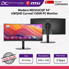 MSI Modern MD342CQP 34'' UWQHD Curved 1500R PC Monitor VA Panel, Eye Comfort, Built-in Speakers, 3-Axis Adjustable - MSIMD342CQP