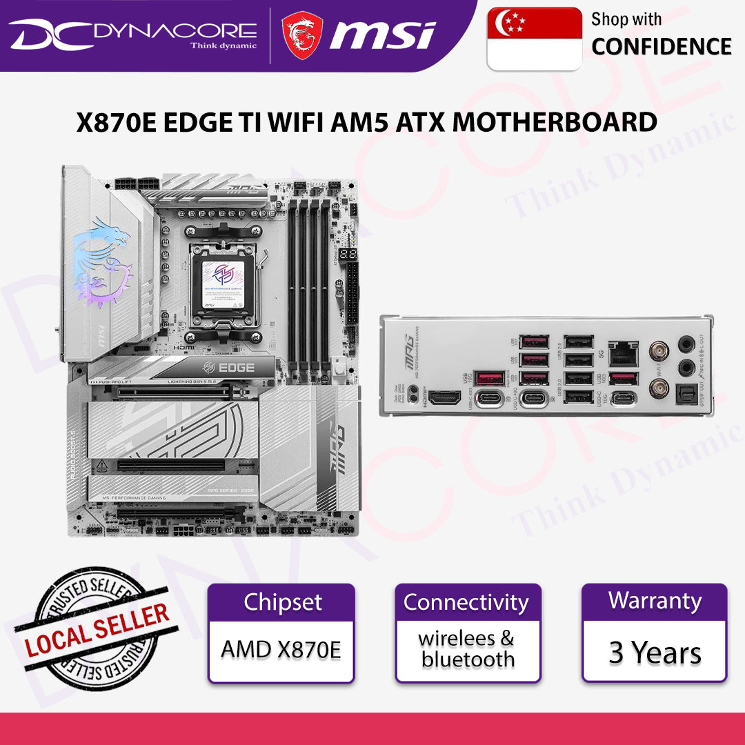 MSI MPG X870E EDGE TI WIFI AM5 ATX MOTHERBOARD) - 4711377290630