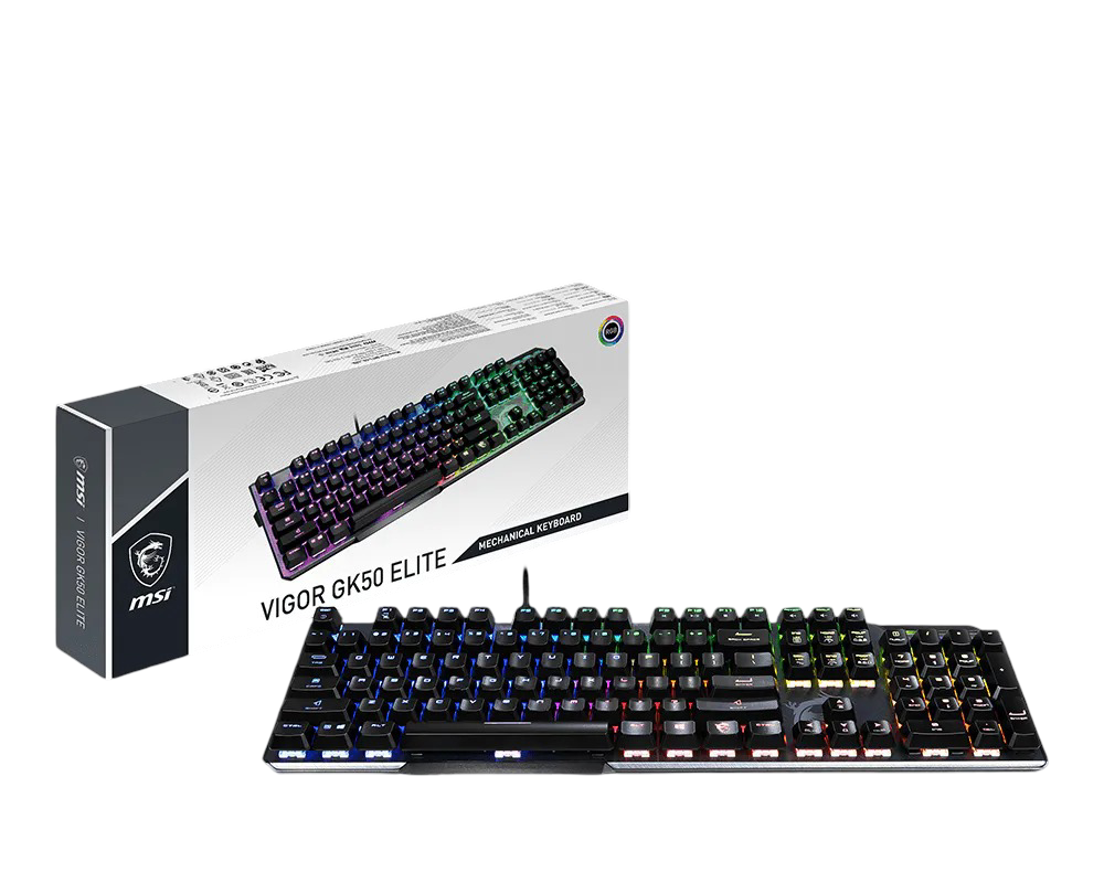 MSI Vigor GK50 Elite TKL LR US Mechanical RGB Gaming Keyboard with Kahil Blue Switches-MSIVIGORGK50ELITEKAILHBLUE