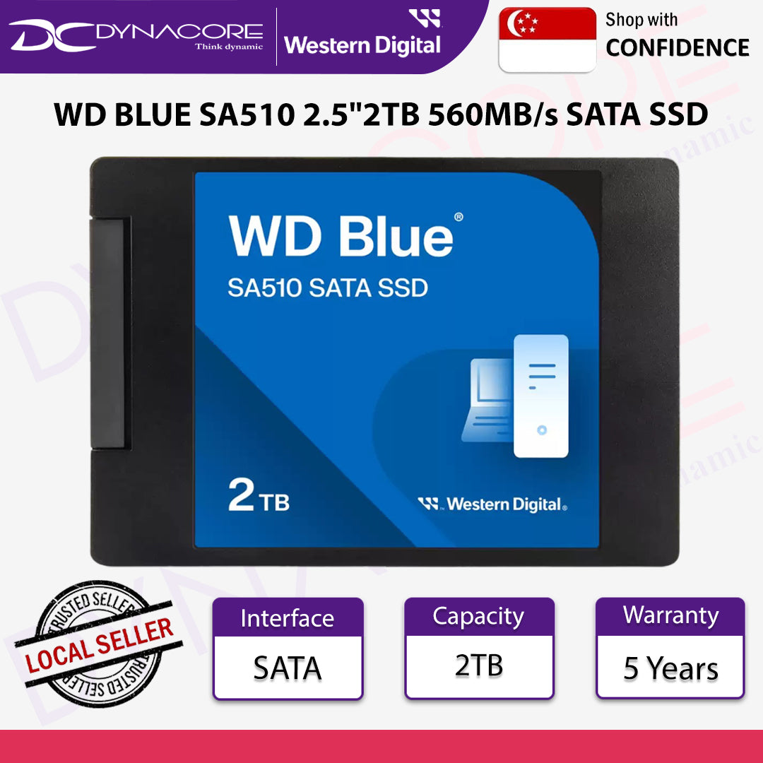 WD Blue SA510 2TB 2.5 inch SATA III Solid State Drive - 718037884660